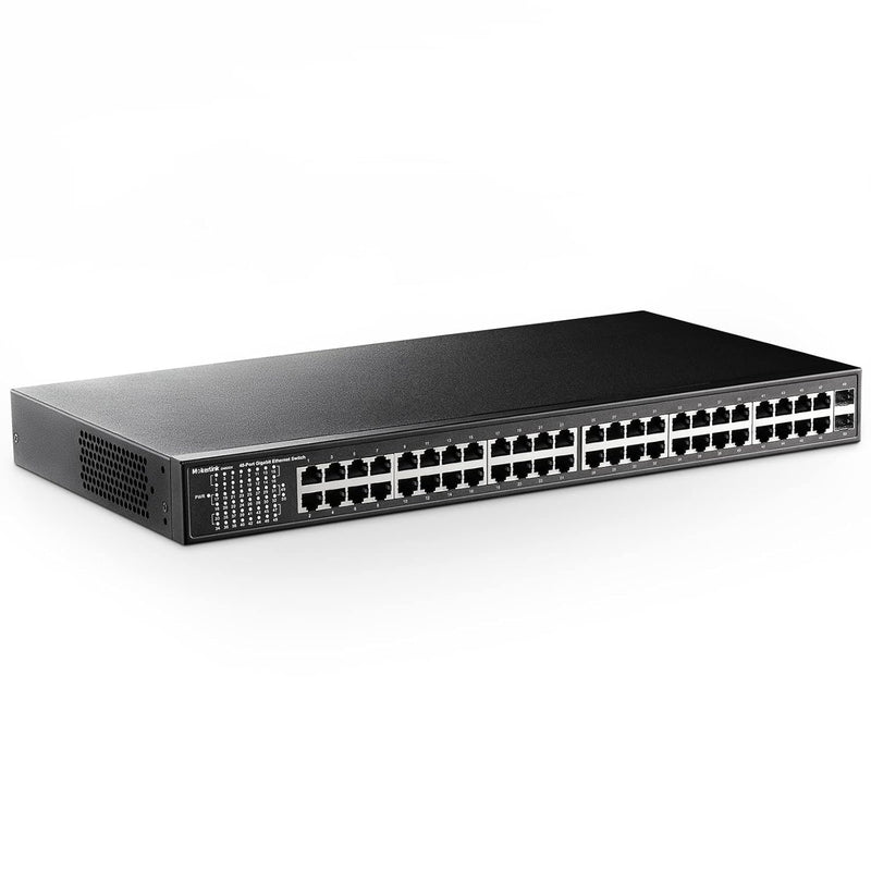 48 Port Gigabit Ethernet Switch With 2 Sfp Port, Dual Power Supply, Fanless Me