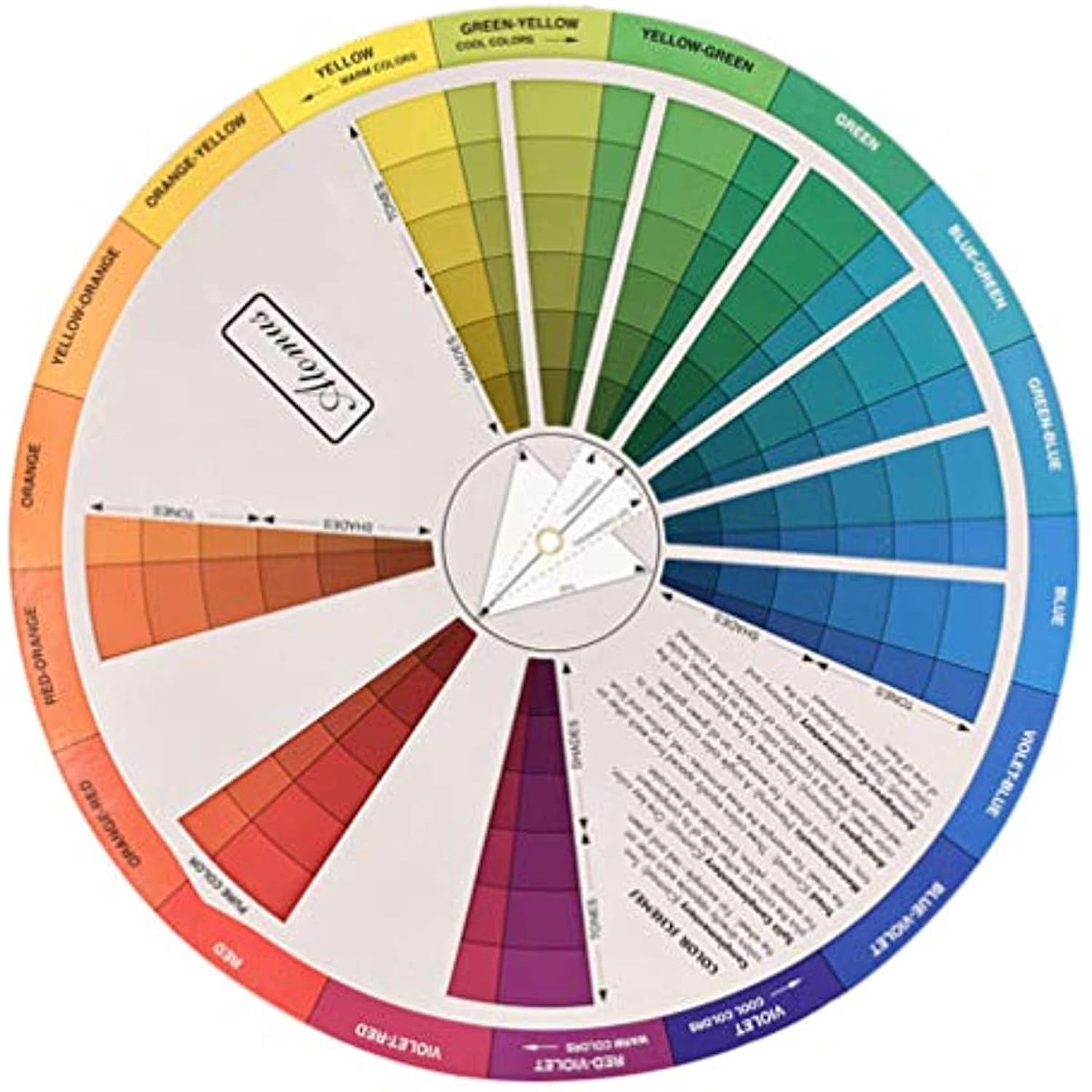 Color Wheel Mixing Guide,Color Matching Color Wheel,Color Learning ...