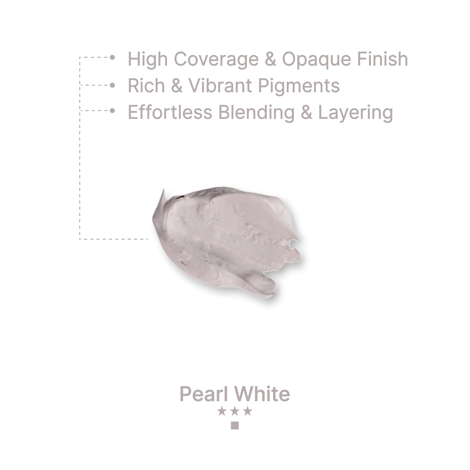 Gouache Pearl White Refills (50Ml/1.7Oz)|Intense Pigments, Easy Color Refill (2 Pcs.)