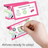 Big Dot of Happiness Spa Day - Girls Makeup Party Game Scratch Off Cards - 22 Count