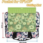 Carrying Case For Cricut Maker 4, Maker 3, Explore 4, Explore 3, Air 2, Die Cut Machine Dust Cover, Large Travel Bag With Cutting Mat Storage, Tote Bag For Tools Accessories, Floral