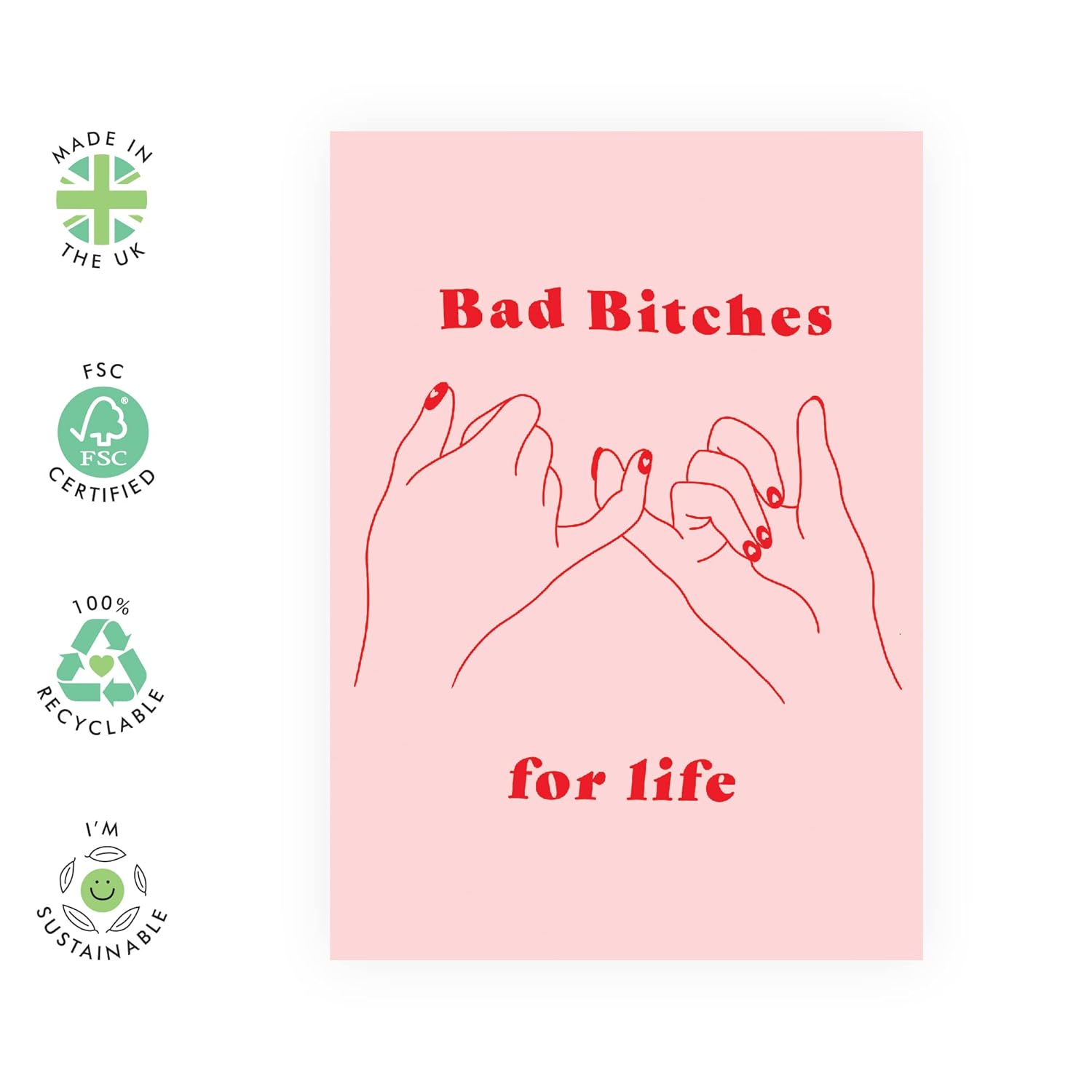 Friend Birthday Card Female - Best Friend Birthday Cards For Her - Sister Birthday Card - Friendship Gifts For Women - Comes With Stickers - Galentines Day Card