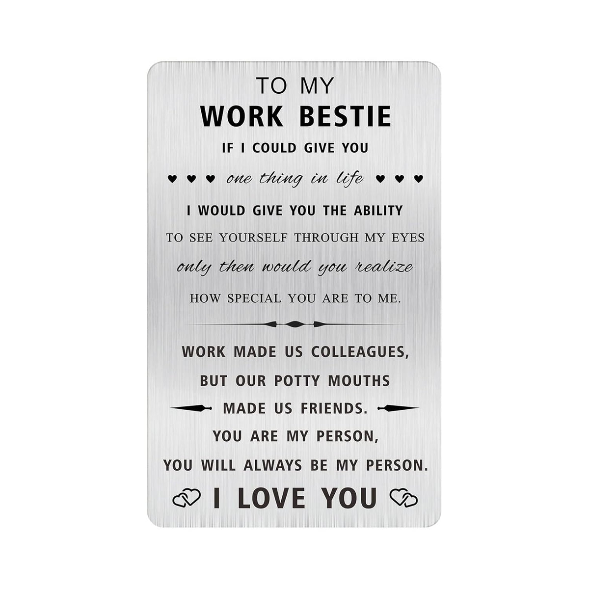 Work Bestie Gifts - Work Made Us Colleagues But Our Potty Mouths Made Us Friends - Work Friend Wallet Card - Going Away Leaving Farewell Gift For Colleagues Coworkers