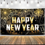 XL Happy New Year Banner 72x44 Inch 2026 Party Backdrop