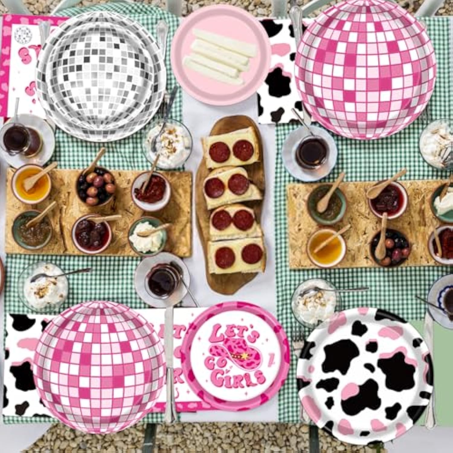 Cowgirl Birthday Party Decorations, Western Cowgirl Decorations Includes Dinner Plates, Dessert Plates, Napkins For Disco Bachelorette Party Decorations