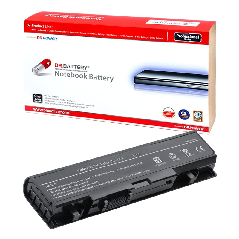 DR. BATTERY WU946 Laptop Battery Compatible with Dell Studio 1535 1536 1537 15