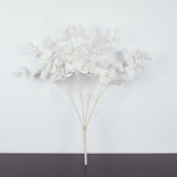 Artificial Flowers Faux Silver Dollar Eucalyptus Stems Fake Plant For Vase Home Wedding Decor 3Pcs (White)