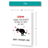 Happy Dog Mom Gifts For Women, Rude Mothers Day Card For Dog Mom, First Pet Mother’S Day Card For Her, Hilarious Mother’S Day Card Gift From Dog