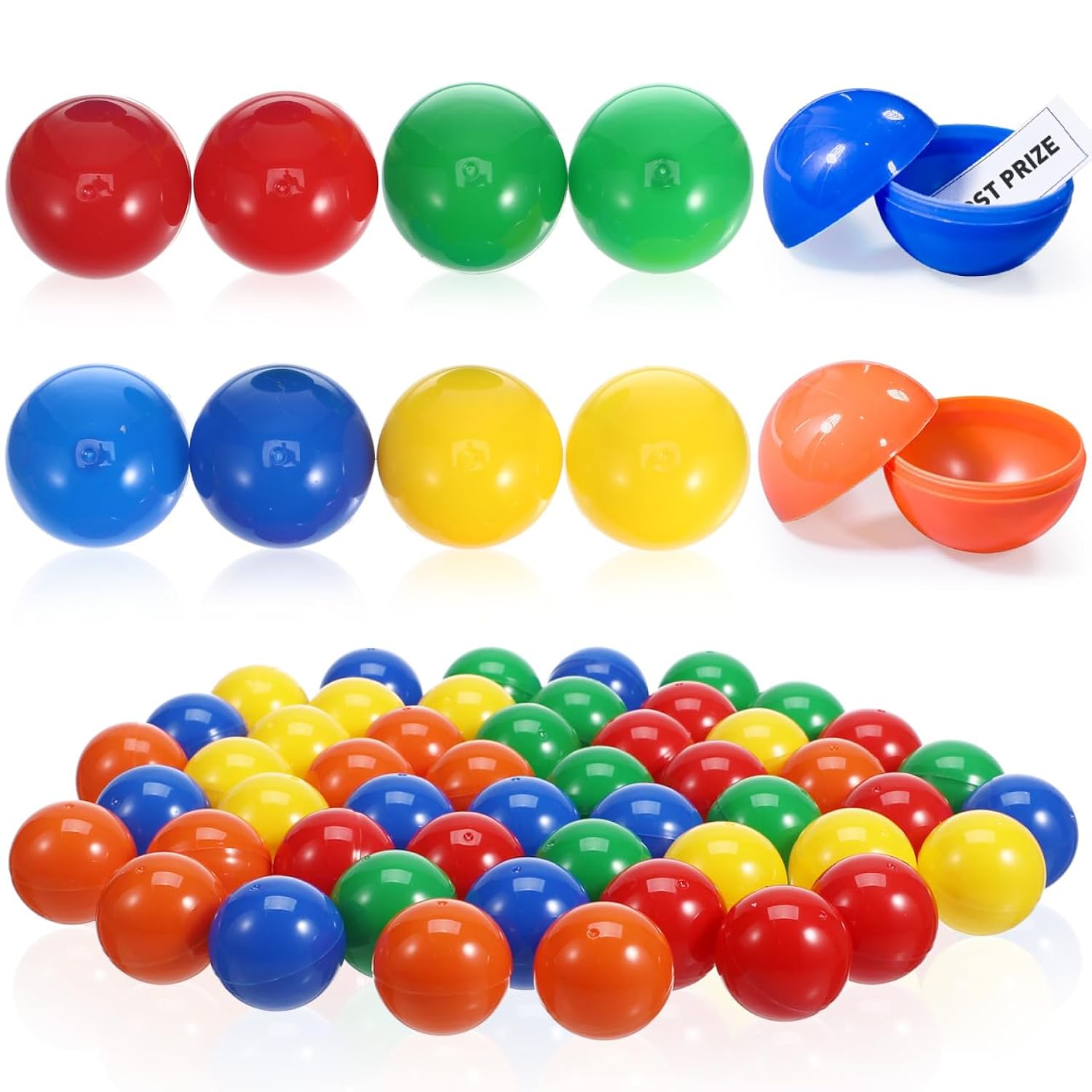 50 Pcs 1.18 Inch Openable Plastic Raffle Balls For Party Games Prize Drawings Bingo And Event Activities