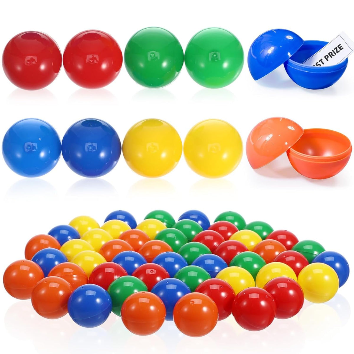 50 Pcs 1.18 Inch Openable Plastic Raffle Balls For Party Games Prize Drawings Bingo And Event Activities