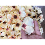100 Pcs Artificial Silk Poppy Anemone Flower Heads Autumn Fake Poppy Flower,Vase Fillers,Corsages For Wedding Decor,Nursery Wall,Archway Decor Wreath Garland Cake Ornaments (White)