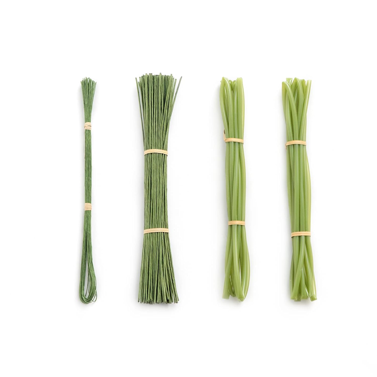 Diy Tools Set For Wedding, 3 Kinds Of Accessories Include 100Pcs Artificial Stems, 100Pcs Flower Craft Wires And 20Ft Tubing For Wedding Bridal Flower Diy And Floral Arrangement