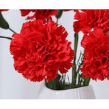 10Pcs Artificial Flowers Carnation Flower,Silk Carnations Flower Bouquets, For Wedding, Home Office Garden Decoration, Table Centerpieces, Floral Arrangements (Red)