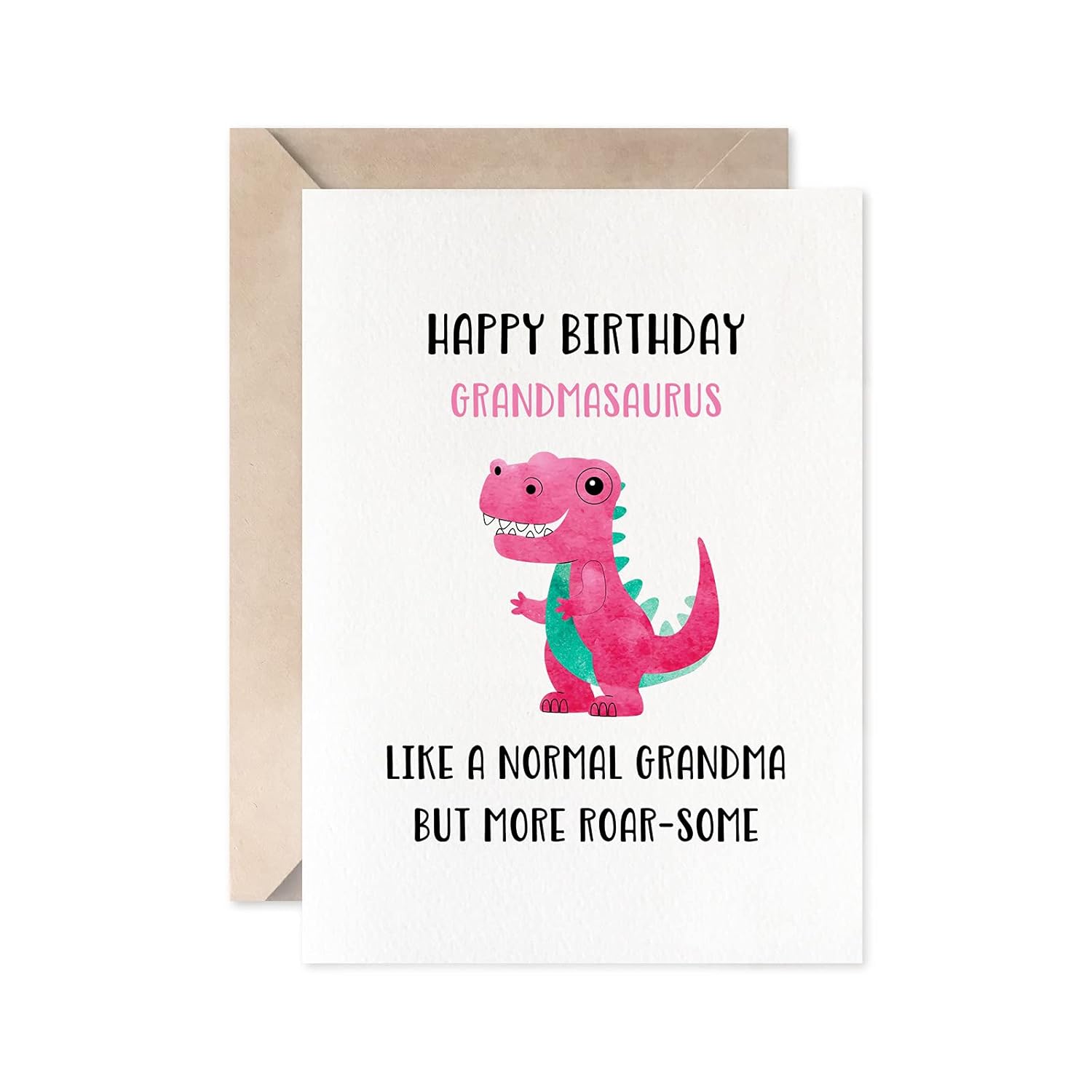 Dinosaur Card For Awesome Grandma, Funny Grandmother Birthday Card, Happy Birthday Grandmasaurus