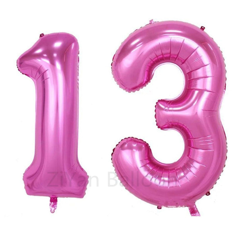 40 Inch Giant 13Th Pink Number Balloons,Birthday / Party Balloons