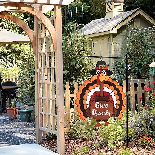 37" Happy Thanksgiving Halloween Outdoor Light Decor Fall Neon