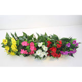 Artificial Impatiens Bouquet Flower Patio Lawn Garden Wedding Photo Decor (2Pcs),Pink
