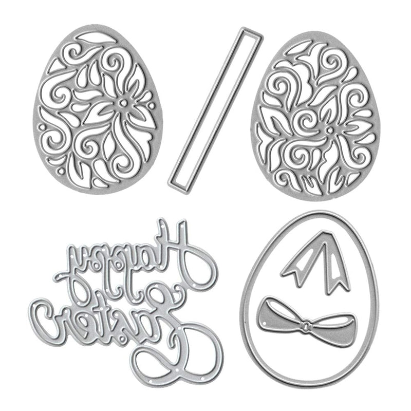 Metal Easter Die Cuts Eggs And Happy Easter Embossing Stencil Cutting