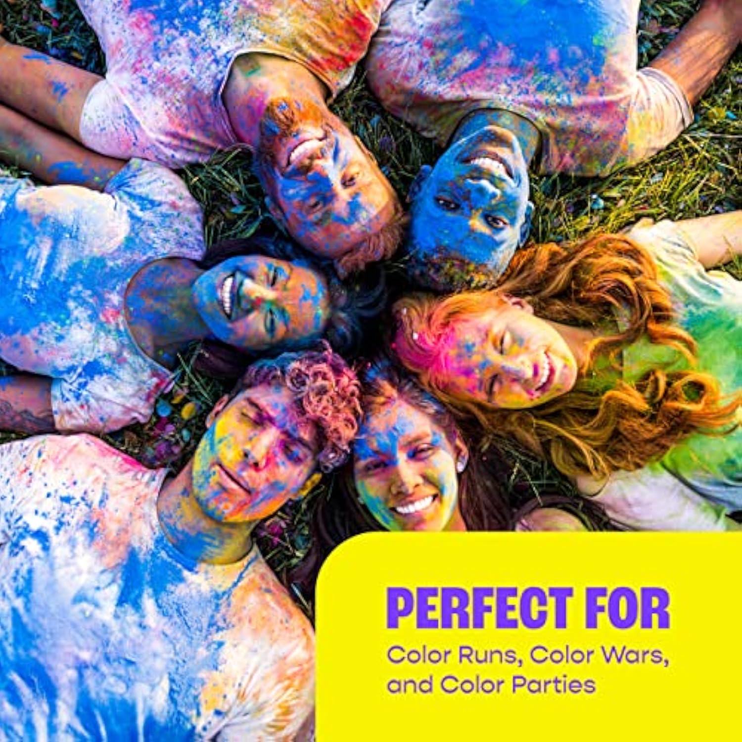 100G Color Powder Packs - 25 Pack - 10 Vibrant Colors In Clear Bags - Non-Toxic & Gluten-Free - Great For Holi, Color Wars, Fun Run, Gender Reveal & Summer Camp