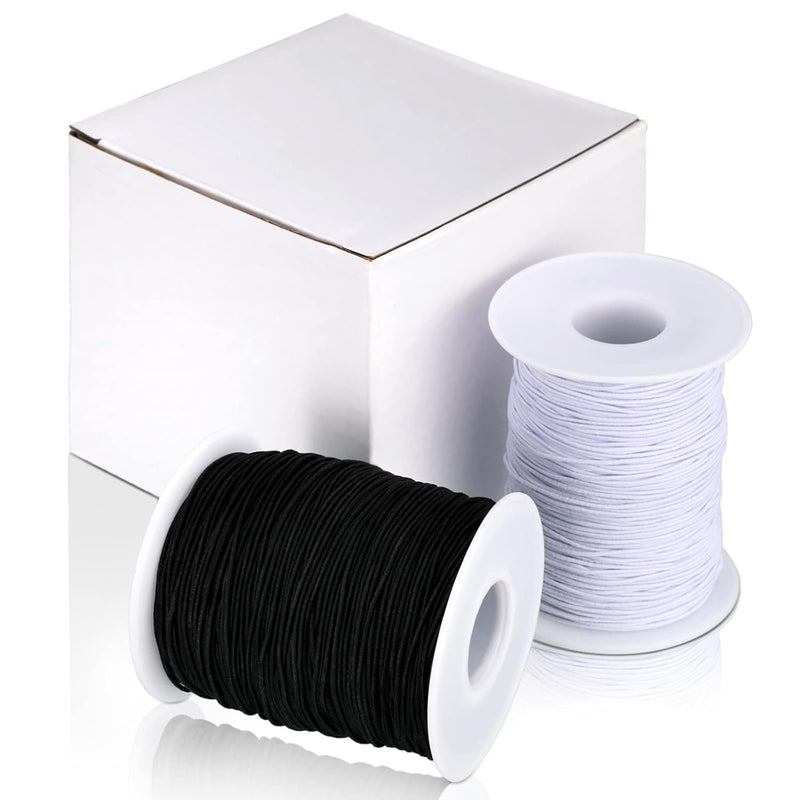 2 Roll 0.8 Mm Elastic Cord Thread Beading Threads Stretch String Fabric Crafti