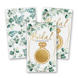 Bridal Shower Scratch Off Card-50 Pack,Golden Eucalyptus Green Garden Bride Shower Lottery Game, Activities, And Ideas, Country Wedding, Wedding Shower Ideas?Bridal Lottery Tickets