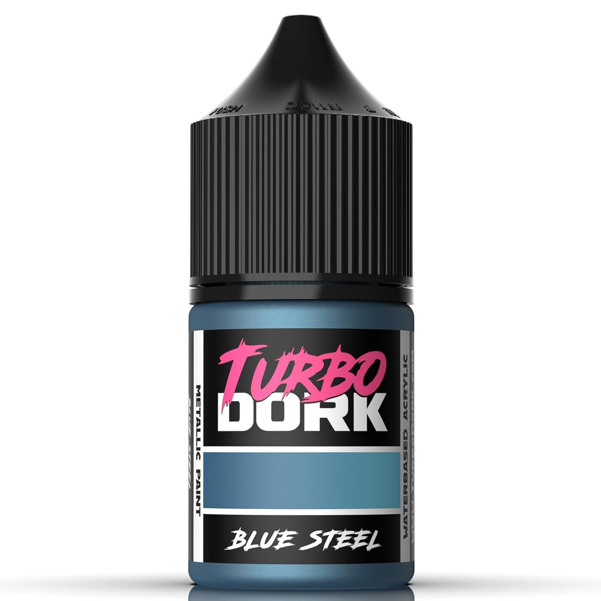 Blue Steel Metallic Acrylic Paint 22Ml Bottle - Water-Based Non-Toxic Metallic Finish Paint