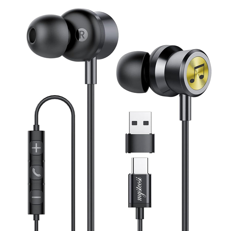 In Ear Type C Earphone, Usb C Wired Earbuds With Mic For Laptop, Magnetic Nois