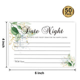 Date Night Ideas Cards, Perfect For The Bride And Groom, Husband, Wife, Boyfriend, Girlfriend, Anniversary, Bridal Shower Game 50 Advice Cards (4" X 6")