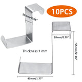 10 Pcs Over The Door Hooks Z-Shaped Hanging Hooks Dual Head Fits 3/4" And 1-3/4" Door Widths, Stainless Steel Reversible Single Hanger Hook For Door, Kitchen, Cabinet, Cupboard, Drawer