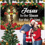 Christmas Religious Banner Decorations Jesus Is The Reason For The Season Backdrop Christmas Nativity Banner 71×43 Inch Holy Nativity Religious Xmas Photography New Year Party Decor