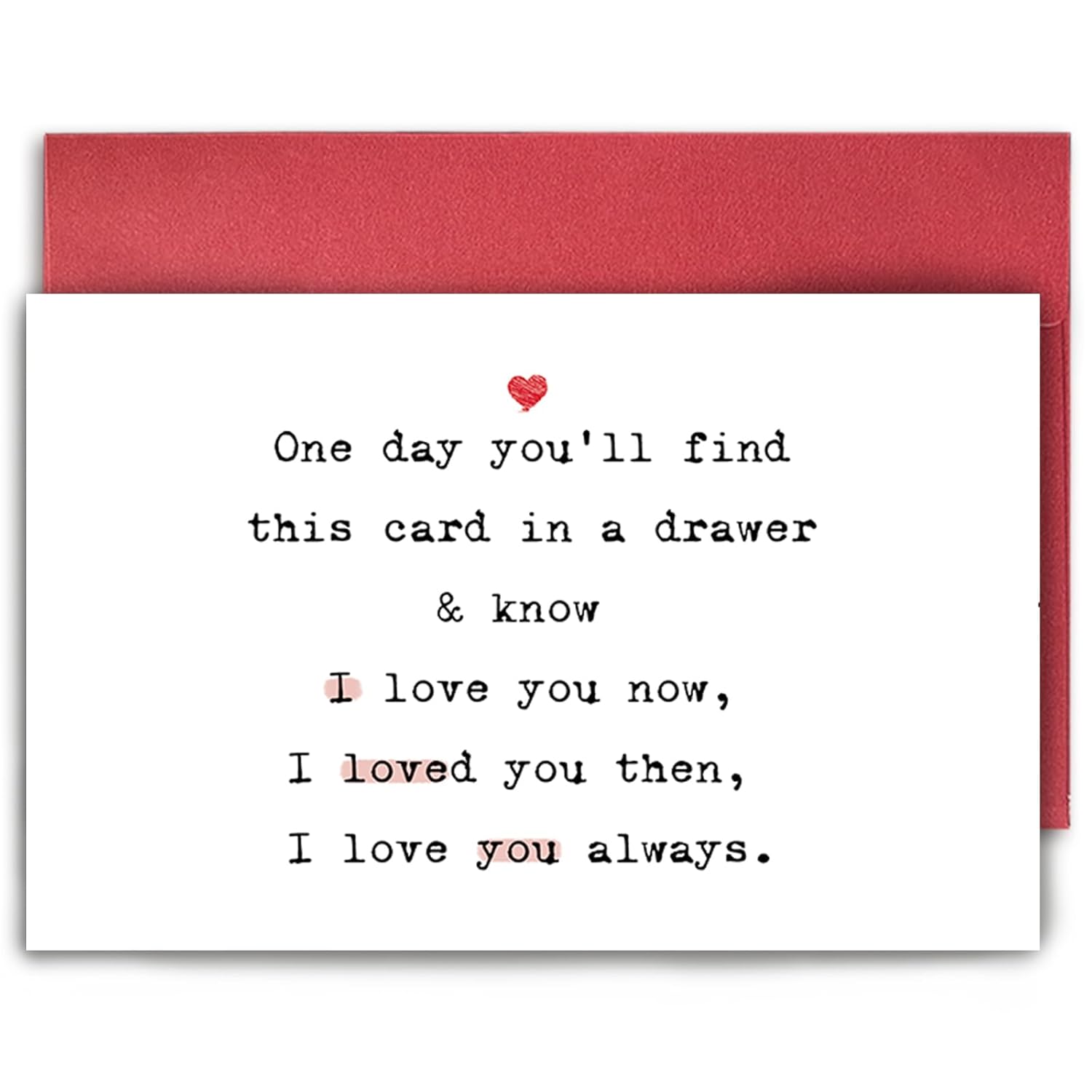 Romantic Birthday Card For Girlfriend Boyfriend, Sweet Anniversary Card For Her, I Love You Always Gift For Him, Valentines Day Card, One Day You’Ll Find This Card...