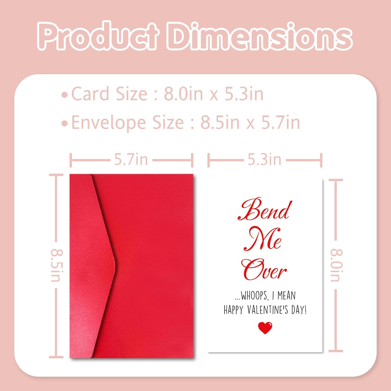 Sexy Valentine’S Day Card For Husband Boyfriend, Raunchy Valentine’S Day Card With Red Envelope And Sticker For Him Man Fiance, Bend Me Over