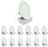 12 Pack 6 Inch LED Recessed Lights 1400LM 5CCT Dimmable Ceiling Downlights