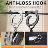 Metal Cat Head Phone Finger Grip Ring Chain Lanyard Keychain Holder Heavy Duty 5KG Capacity Anti-Loss Strap Anti Theft for All Phones Keys Earbuds