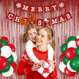 2-Pack Red Foil Fringe Curtains 3.2x8 ft for Party and Photo Booth Decor