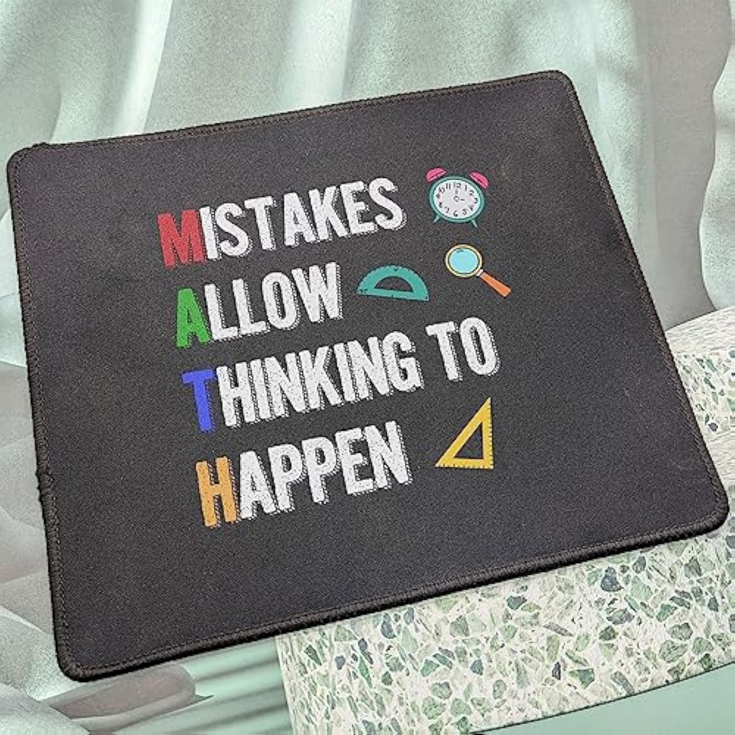 Math Teacher Funny Saying Gift Mouse Mat - Gifts Teachers From Students - Teacher Gifts For Women Men - Idea For Teaching Mouse Pad 9.5 Inch