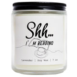 Book Lovers Gift - Shh I’M Reading Lavender Scented Soy Candle, 7 Oz, Glass Jar - Booklovers Gift For Readers, Book Lovers Women, Librarians, And Bookworm Gifts For Women (Reading)