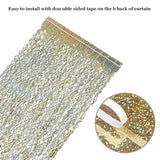 Champagne Gold Foil Fringe Backdrop: 3-Pack Tinsel Party Curtains