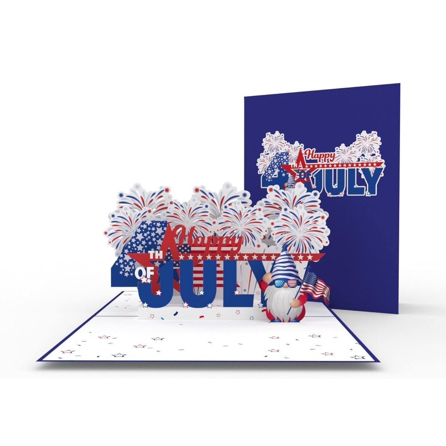 Fireworks Fest: 3D Fourth Of July Card 6X8 - Patriotic Pop-Up With Matching Notecard & Envelope, Celebrate 4Th Of July With A Bang - Star-Spangled Surprise, Independence Day Wishes