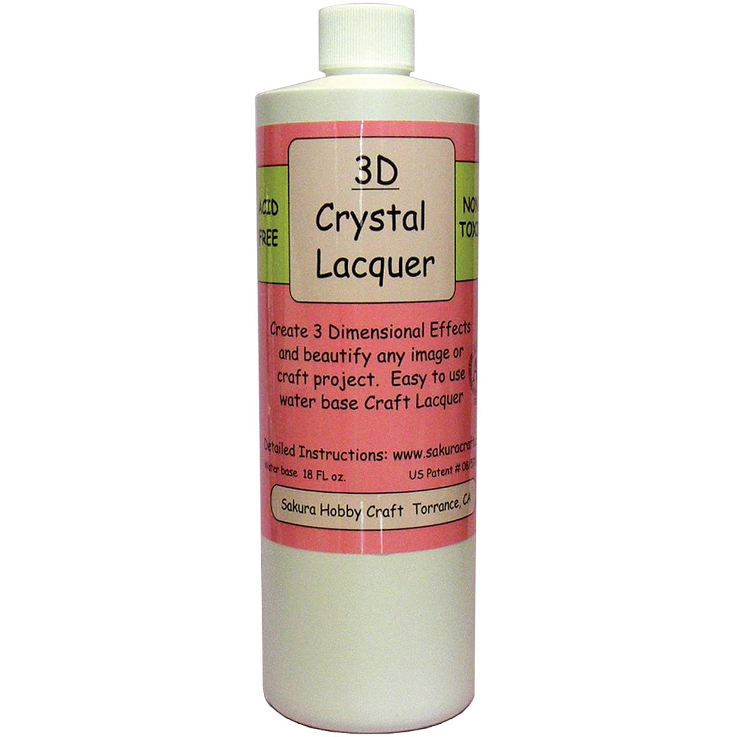 Sakura Hobby Craft 3D Crystal Lacquer Refill, 18-Ounce