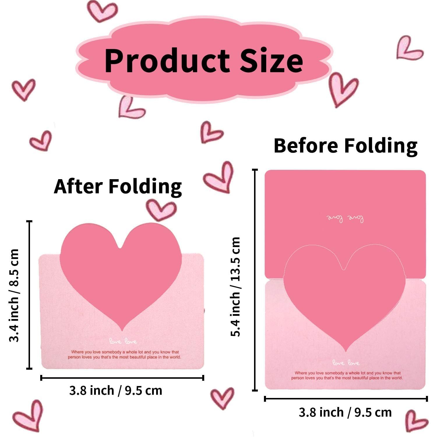 50 Pcs Valentines Day Cards, Heart Cards Bulk For Anniversary Wedding Birthday, Kids Classroom Exchange