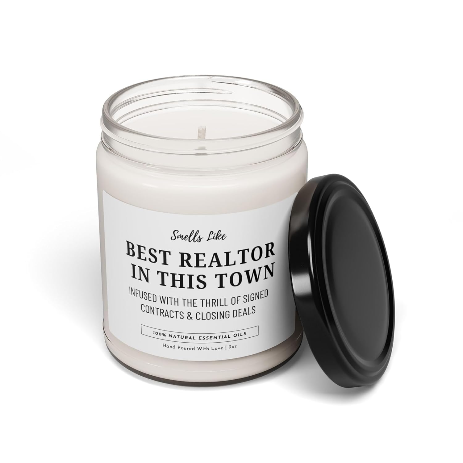-Best Realtor Gifts – Funny Realtor Candle Real Estate Agent Appreciation Gift, Closing Gift For Realtors, Housewarming, Home Sale Present – 9Oz Soy Wax Candle
