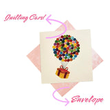 Handcraft 3D Quilling Greeting Happy Birthday Card With Balloon Design For Him, Her, Friend, Mom, Daughter, Sister, Blank Inside, Includes Envelope, Premium Paper, Ready To Gift