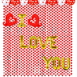 Valentine'S Day Foil Curtain Backdrop, 2 Pack Red Heart Shape Tinsel Fringe Curtain And I Love You Balloon,Valentines Day Photo Streamer For Valentines Day Wedding Engagement Birthday Party Decor