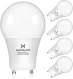 GU24 LED Light Bulbs 4 Pack 9W 4000K Natural Daylight 900 Lumens A19 Twist Lock Non Dimmable