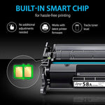 58A Toner, 2-Pack with Chip for LaserJet Pro M404/M428 Printers, Black