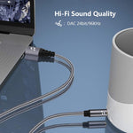 6 Ft Usb To 3.5Mm Audio Jack Adapter?Usb 2.0 To 3.5Mm Aux Stereo Audio Cord?Compatibility With Laptop, Speaker, Support Windows?Not Applicable To Charging And Mp3, Truck, Tv Usb Ports (6Ft, Grey)