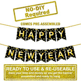 Happy New Year 2026 Banner 10ft Backdrop New Years Eve Party Decorations