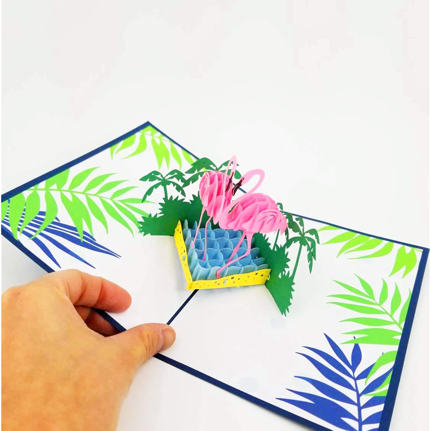 Flamingo Pop Up Card, Happy Birthday Card, 3D Birthday Card, Mothers Day, Anniversary, Thank You Pop Up Greeting Cards (Flamingo Pop Up Card)