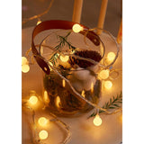 Globe String Lights, 10Ft 20 Led Usb Powered Globe Fairy String Lights Warm White For Birthday Party Wedding Christmas H